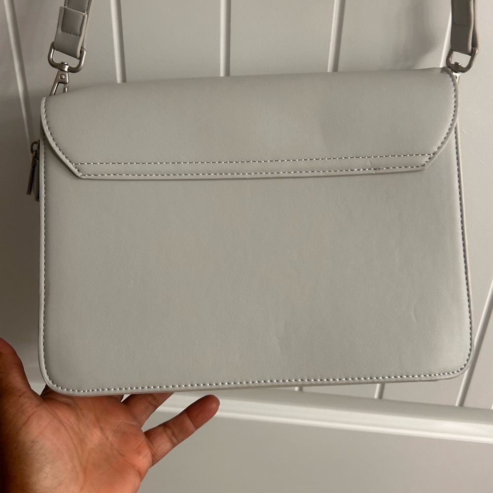 Pixie Mood Light Gray Vegan Leather Crossbody Bag… - image 3